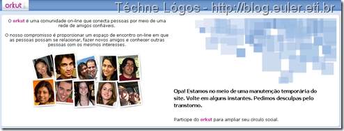 Orkut fora do ar